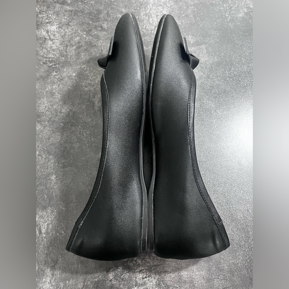 Dream Pairs Low Wedge Dressy Flats Square Toe Black Size 8.5 - Picture 6 of 13